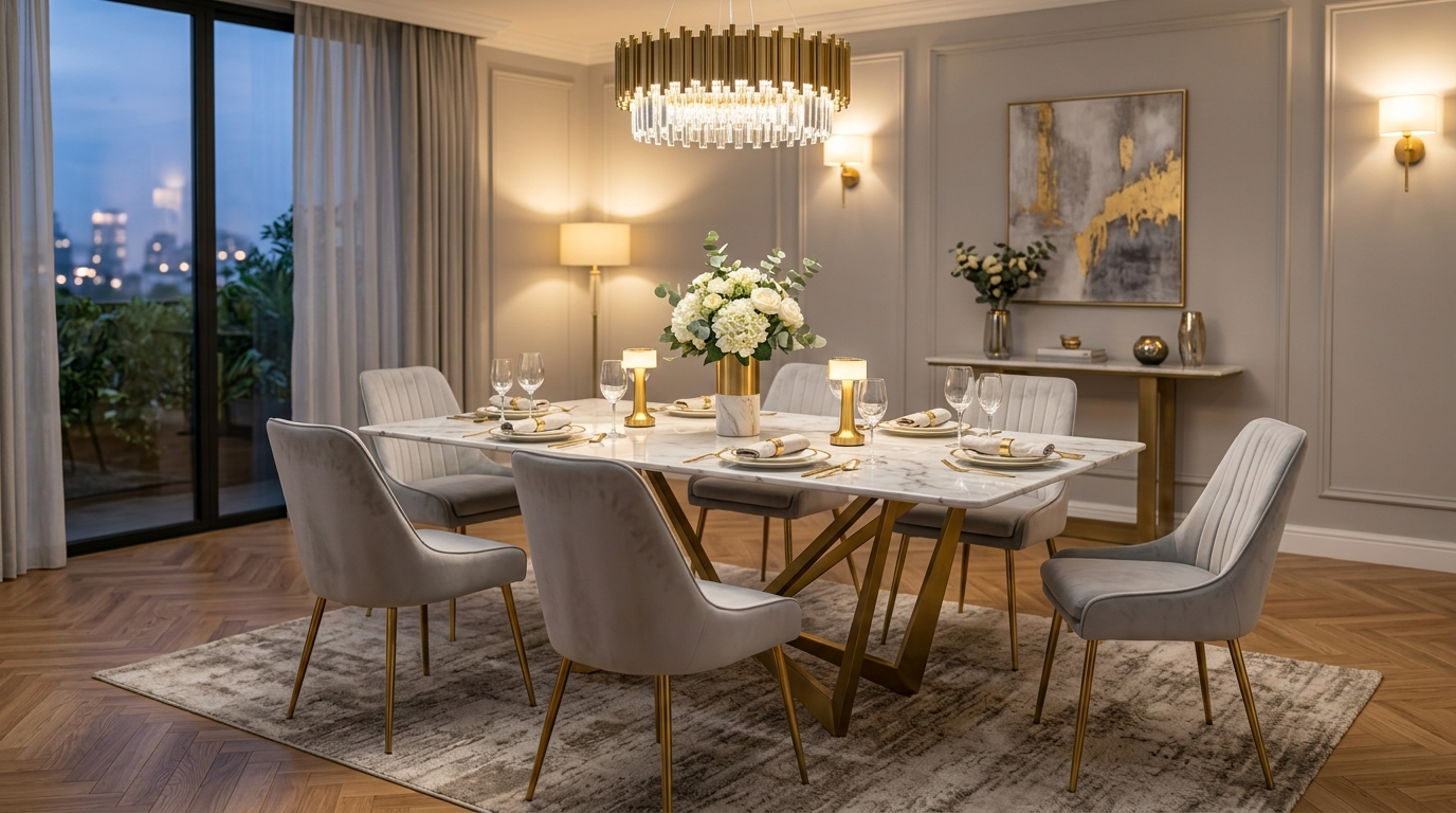 Pick chairs that feel comfortable for long meals